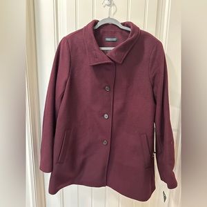 NWT Lauren Ralph Lauren Women’s wool eggplant coat